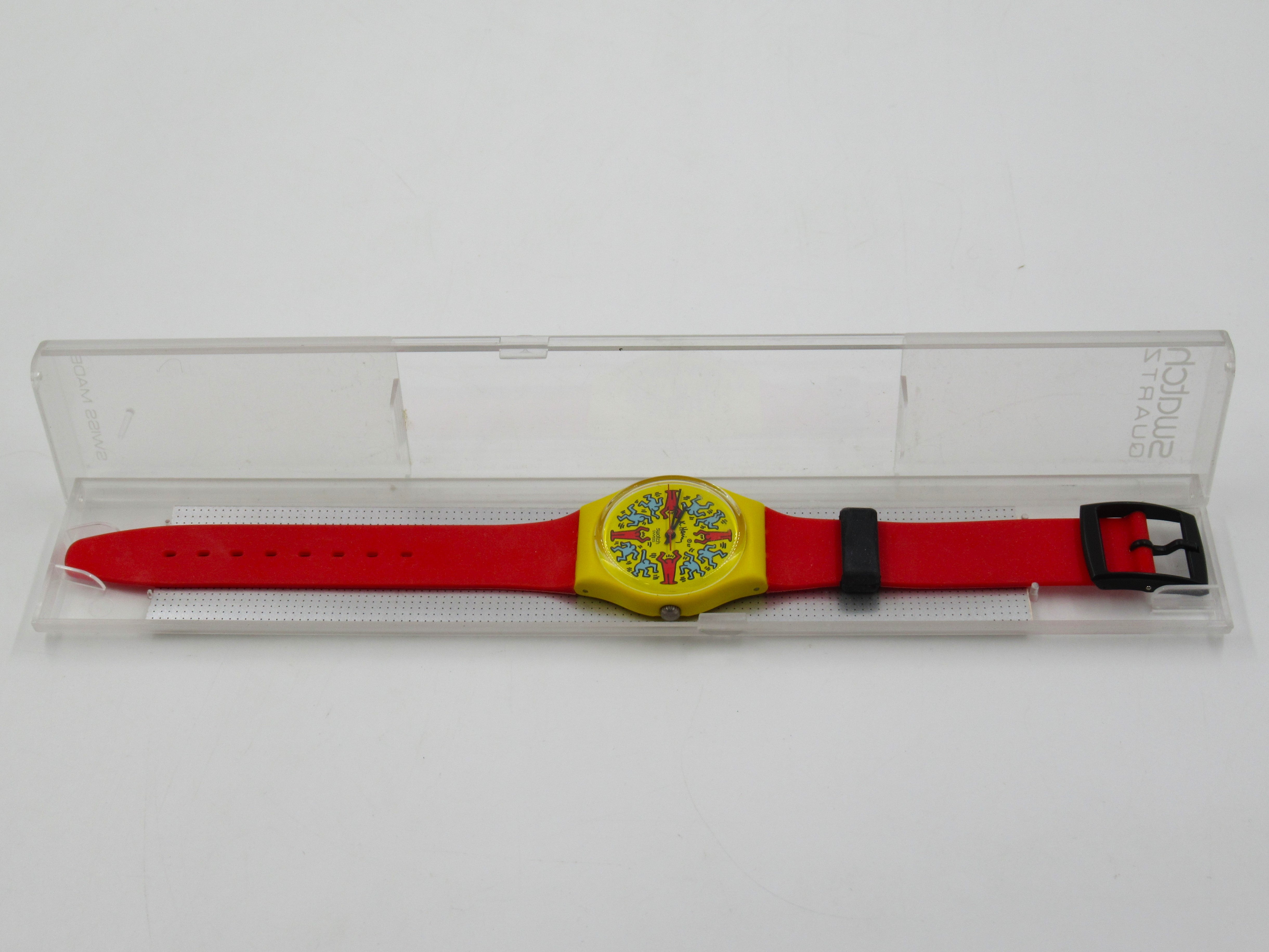 KEITH HARING Model GZ100 Quartz Wristwatch - Swatch (1985) #4319/9999